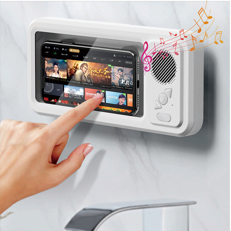 Filfiler™ AquaBox – Waterproof Phone Holder With Speaker for Bathroom & Kitchen