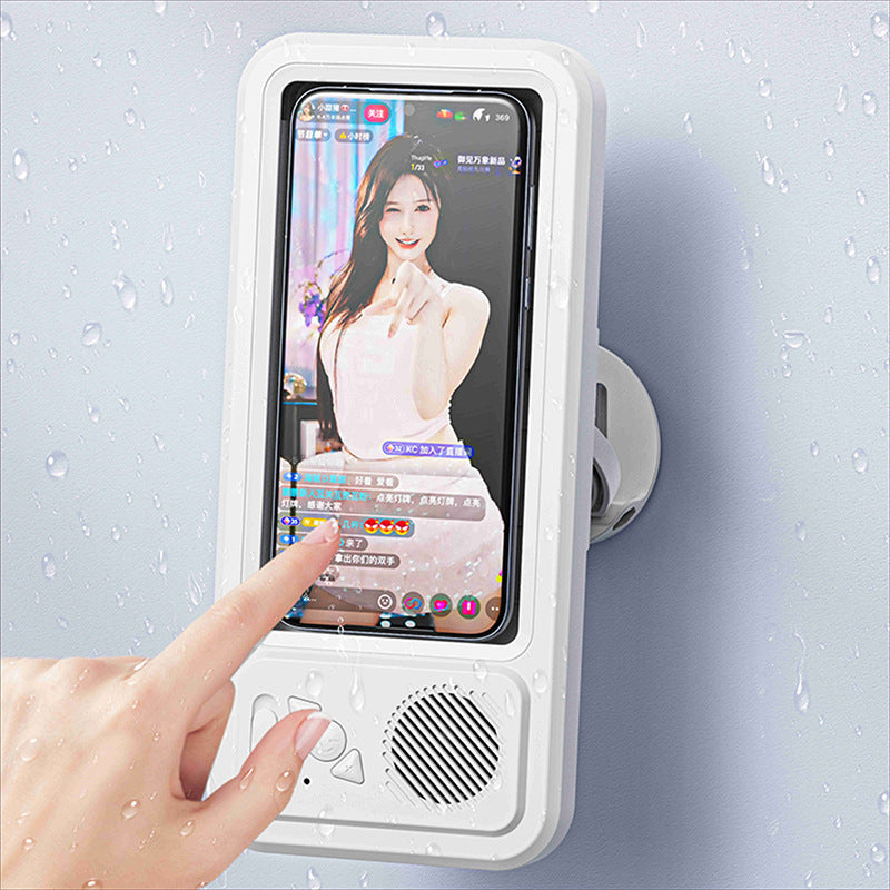 Filfiler™ AquaBox – Waterproof Phone Holder With Speaker for Bathroom & Kitchen